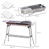 Portable Folding Charcoal BBQ Grill Stainless Steel Camp Picnic Cooker