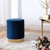 Round Velvet Padded Dressing Table Stool Vanity Makeup Chair Stool Footstool NEW