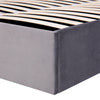 Velvet Upholstered Bed Frame 4ft6 Double Size Storage Bed With Headboard QF