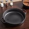 25/30/35CM Cast Iron Frying Grill Pan Pizza Pan Deep Cookware Steak Cooking