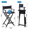 Black Aluminum Frame Makeup Artist Chair Outdoor Portable Folding Director Chair