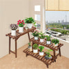 3-Tier Ladder Wood Plant Stand Step Flower Pot Shelf Large Bench Potted Storage