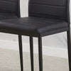 Modern Set of 4 Faux Leather Dining Chair Padded Seat Kitchen Dinning Room Black