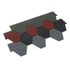 18pcs Hexagonal Roof Panel Mosaic Felt Roofing Shingle Tiles Self Adhesive 2.61㎡