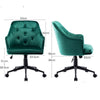 EMILE VELVET SWIVEL DESK STUDY HOME OFFICE COMPUTER CHAIR LIVINGROOM ARMCHAIR