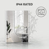 White Bathroom Mirror Wall Mounted 3 Colors LED Lights Touch Switch Anti-fog