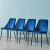 2 pcs Blue Velvet Dining Chairs Kitchen Dining room Restaurant Chair New Design