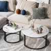 2PCS Round Nesting Tables Coffee End Tables Lamp Plant Stand Home Office Decor