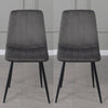 Glass Dining Table and 2 / 4 Grey Chairs Optional Lounge Office Home Furniture