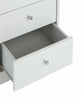 3 Drawer Bedside Table - White