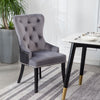 Studded Velvet Padded Dining Chair Knocker Ring Back Seat Kitchen Dining Room