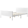 Pine Wood Bed Frame Double Size Bed Solid Wooden Bed Kids Teenagers White QF