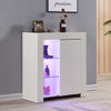 Modern High Gloss Sideboard Storage Cabinet Cupboards Furniture RGB LED Lights