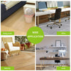Office Chair Mat Transparent PVC Floor Protector w/Lip Clear Non-Slip Carpet