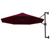 Wall-Mounted Parasol & Metal Pole Umbrella Patio Parasol Garden Umbrella