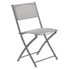 3pc Grey Outdoor Garden Metal Folding Table Chairs Furniture Set Patio Coffee