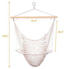 Comfort Hanging Rope Hammock Swing Chair Macrame Soft Outdoor Indoor Seat Beige