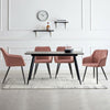 Set of 2 Pink Velvet Dining Chairs Armchairs Kitchen Dining Room Chair Modern