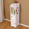 NEW White Wooden Bathroom Storage Unit Cabinet Standing Toilet Paper Holder UK