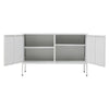 Metal Cabinet 2 Doors Storage Cupboard Console TV Stand File Box for Living Room