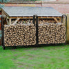 XL Strong Thick Tubular Firewood Log Rack Store 8-Legs Support Elevated Carrier