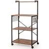 4-Tier Kitchen Baker’s Rack Industrial Utility Storage Shelf Microwave Stand