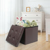 Ottoman Footstool Portable Seat Storage Chest Space-saving Cube Living Room Home