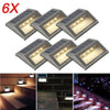 6pcs Bright Solar Power Door Fence Deck Wall Lights LED Outdoor Garden Lighting