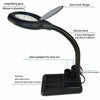 Adjustable 5X/10X Magnifier Magnifying Glass Light Desk Lamp With 40 LED Lights