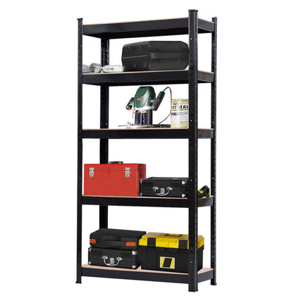 5 Tiers Racking Heavy Duty Garage Boltless Shelving Storage Shelves Metal Unit