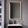 Wall Mounted Bathroom Vanity Mirror with Anti-Fog Demister Dimmable LED Lights