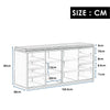 Wooden Storage Shoe Rack w/ 14 Compartments Cushion Moving Shelves for Home QY