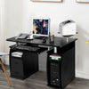 Computer Desk Home Office Workstation with 2 Drawers & Storage Compartments