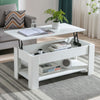 Lift Top Wooden Coffee Table With Storage White Lift up Desk Drawer Living Room