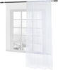 High Quality Voile Curtain 1/2 Panels Slot Top Solid Sheer White