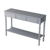 Slim Console Table Grey with Drawers Sideboard TV Stand Unit Narrow Hallway