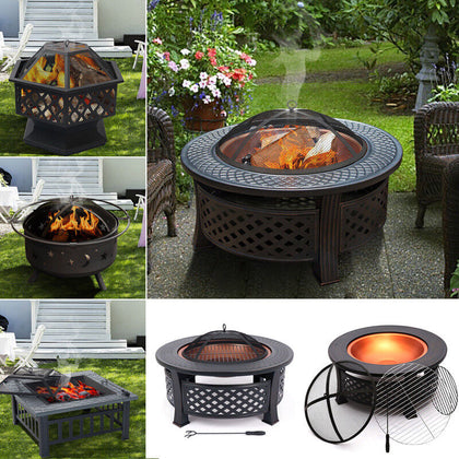 BBQ Grill Bowl Firepit Stove Heater Fire Pit Brazier Barbecue Grill Outdoor