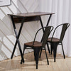 Industrial Writing Desk Laptop Table Home Office Study Workstation X Shaped Legs