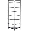 Folding Corner Plant Stand 4 Tier Metal Storage Shelf Flower Display Rack