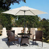 2.7m Home Garden Sun Shade Umbrella Outdoor Patio Round Parasol W/ Crank Tilt UK