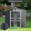 7FT x 4.3FT Outdoor Storage Shed Large Tool Utility Storage House W/Sliding Door