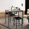 3PCS High Table & Chair Set Bar Kitchen Dining Breakfast Furniture Padded Stools