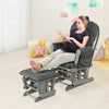 Nursing Glider Rocking Chair Reclining Maternity Chair W/Footstool Baby Nursery