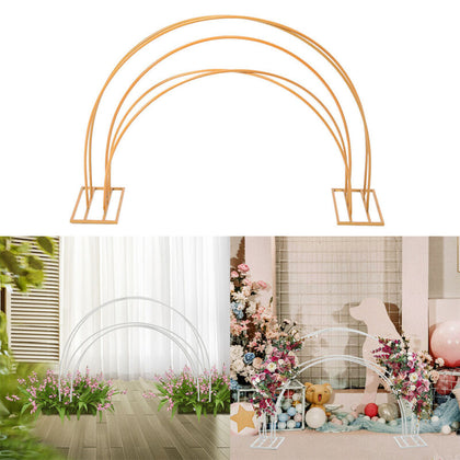 Metal Wedding Arch Frame Flower Balloon Display Backdrop Stand Table Centrepiece