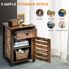Industrial Storage Cabinet Sofa Side Table End Table Bedroom Nightstand W/Drawer