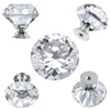 CRYSTAL DIAMOND GLASS DOOR KNOBS CUPBOARD DRAWER FURNITURE HANDLE CABINET