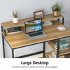 Simple Office Working Table Computer Desk with Hutch & Storage Shelf Study Table