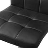 2Pcs Black Barstools Faux Leather Gas Lift Bar Chair Height Adjustable Modern