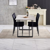 Grey Dining Table and Chairs 4/6 Set Retro Dining Room Chair Kitchen Home Office