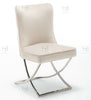 Vanquish Premium Button Back Velvet Dining Chair Brampton Cross Legs Chrome 2023